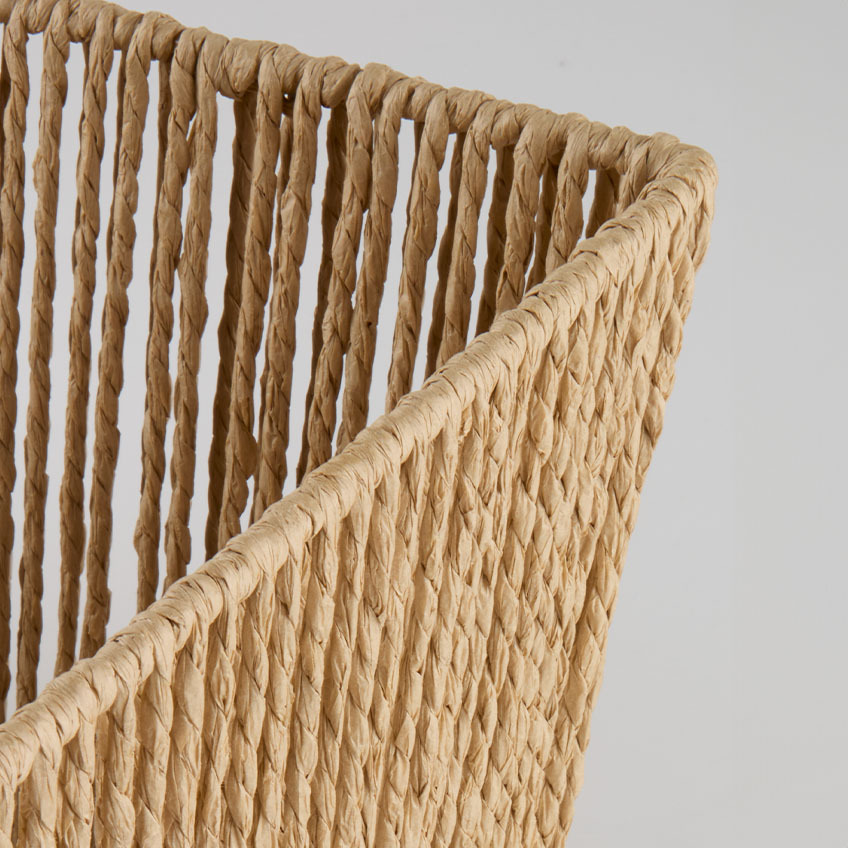 Декоративний кошик з паперових плетенних ниток