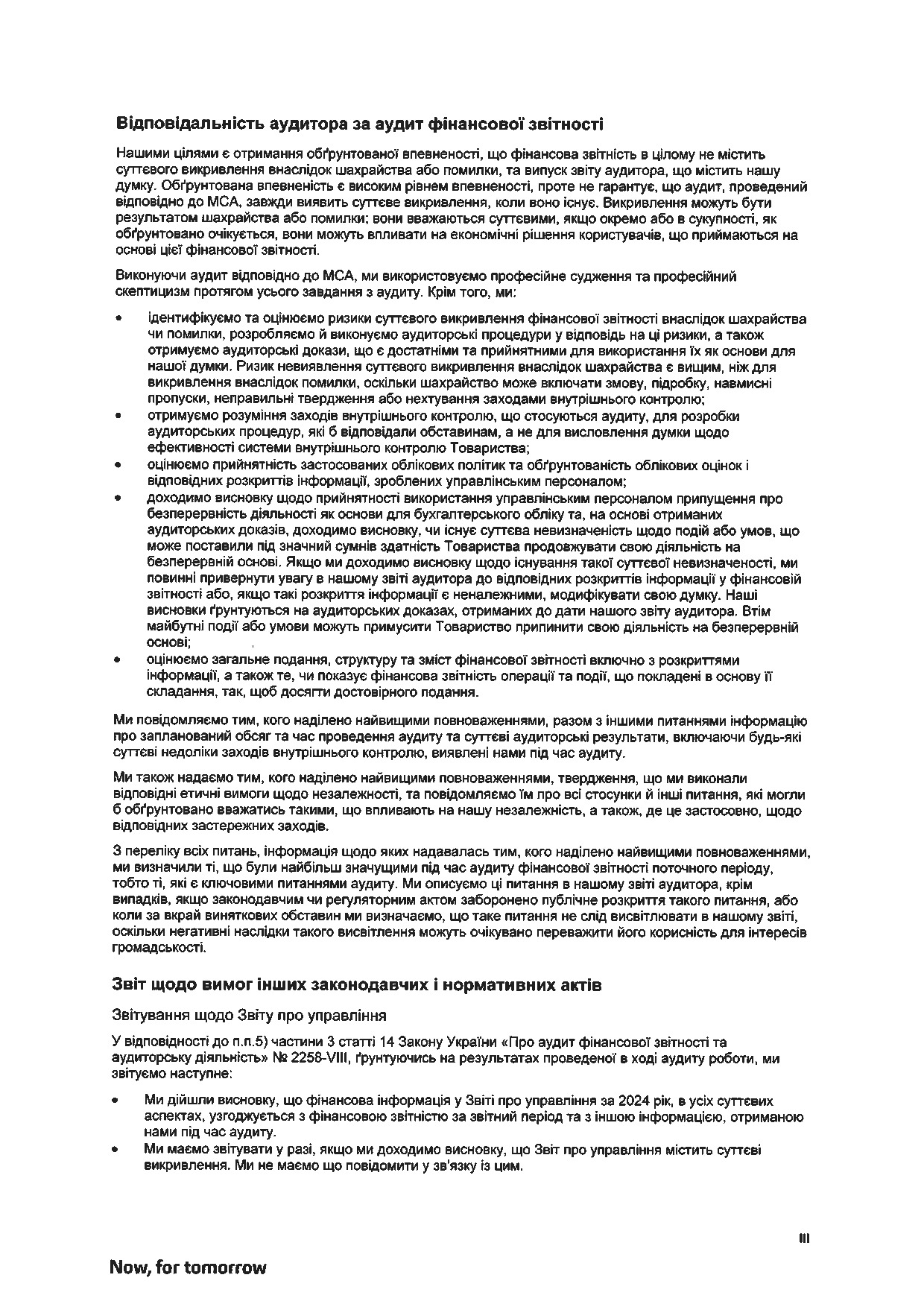 Аудиторський висновок 2024