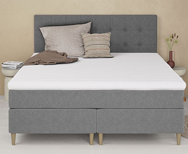 Континентальне ліжко GOLD C75 сірого кольору